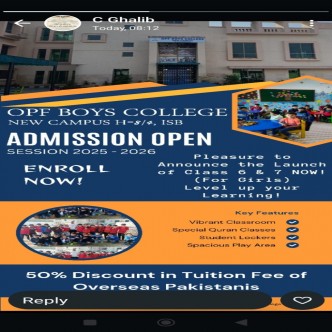 Admission Open Session