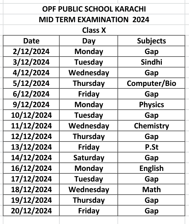 Mid Term exam 2024