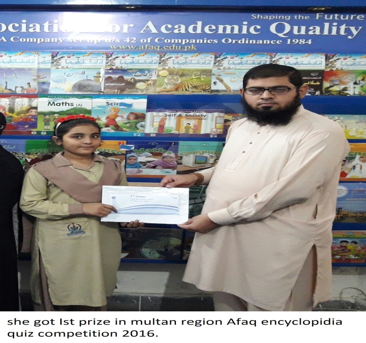 Afaq Encyclopedia Quiz Competition Winner 2016