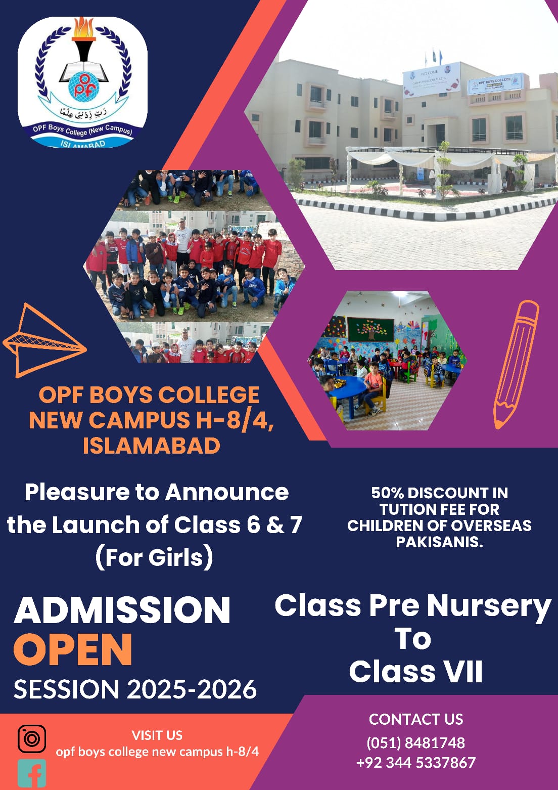 Admission is open for the session 2025-2026 for classes Pre Nursery to Class VII.