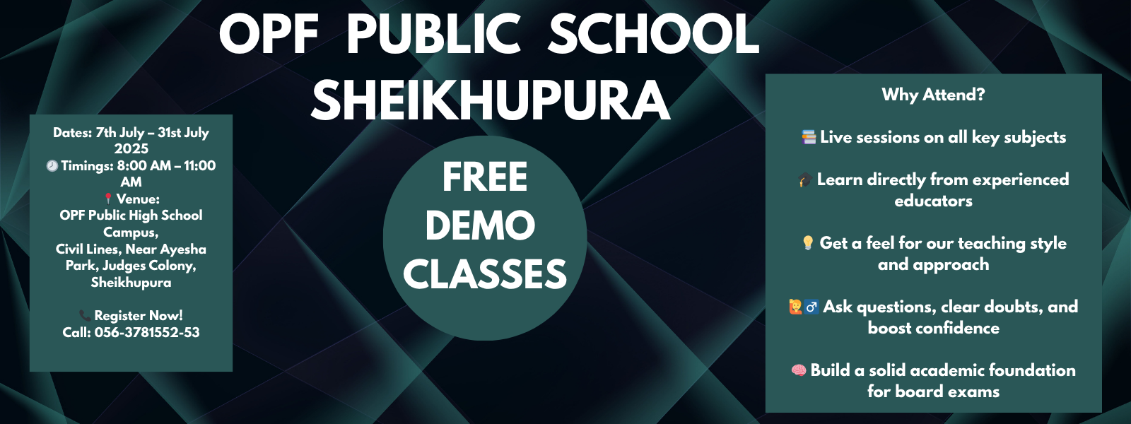 DEMO CLASSES